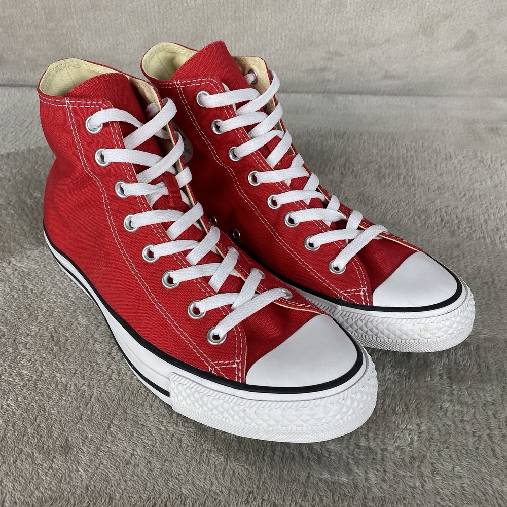 Converse Chuck Taylor Womens Hi Top Shoes Size 11 Red Canvas Sneakers NEW